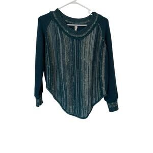 Daily Practice Anthropologie Women's Sunrise Knit Sweater Teal Size S